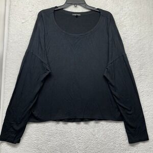 Eileen Fisher Womens Size L Long Sleeve Rayon T Shirt Top (U2)
